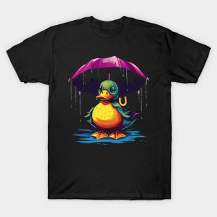 Duck Rainy Day With Umbrella T-Shirt